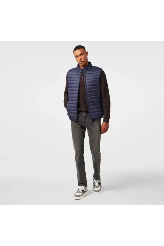 Erkaklar uchun ko'k rangli g'oz patlari yelek - 3