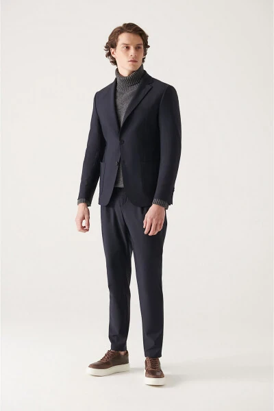 Erkaklar uchun ko'k suv o'tkazmaydigan astarsiz ko'ylagi A22y4011 - 6