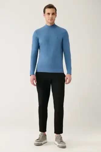 Erkaklar uchun ko'k triko ko'ylagi - 5