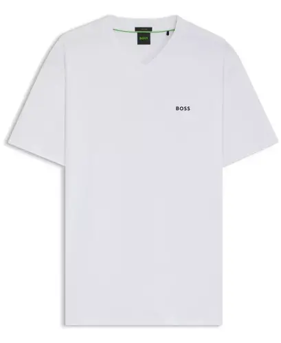 Men's Contrast Logo Regular-Fit T-Shirt-White - 6