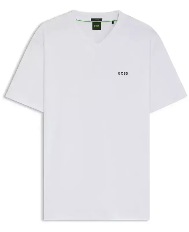 Men's Contrast Logo Regular-Fit T-Shirt-White - 6