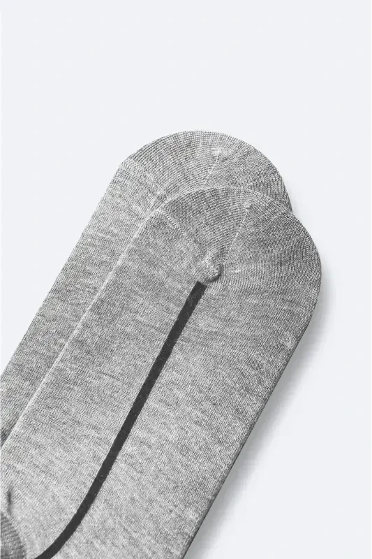 Erkaklar uchun kulrang chiziqli bambuk palto paypoq A41y8500 - 2