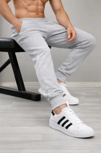 Erkaklar uchun kulrang jogger shim pantaloni 