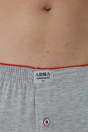 Erkaklar uchun kulrang tugmali boxer, 3 dona %100 paxta jundan - 8