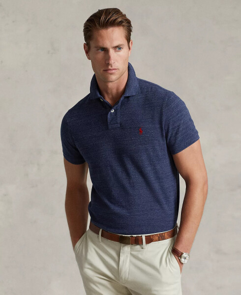 Erkaklar uchun Maxsus Slim Fit Mesh Polo Classic Royal Heather - 1