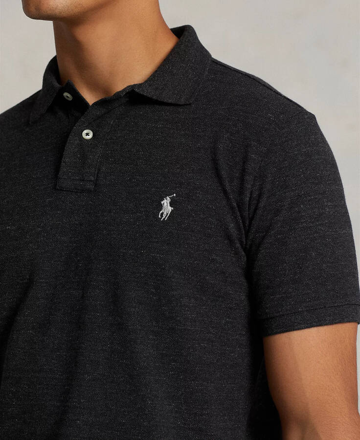 Erkaklar uchun Maxsus Slim Fit To'rli Polo Qora Marl Heather - 3