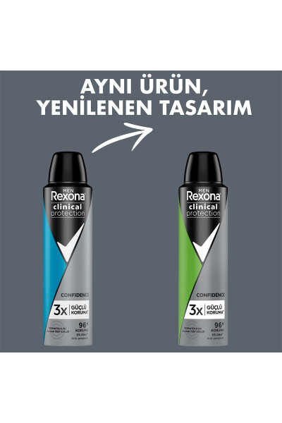 Erkaklar uchun Men Clinical Protection Sprey Deodoranti Confidence 96 soat himoya 150 Ml X2 - 26