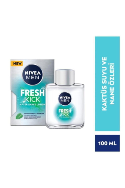 Erkaklar uchun Men Cool Kick Fresh Soqol Keyin Losoni 100ml, Salqin Yangilash - 1