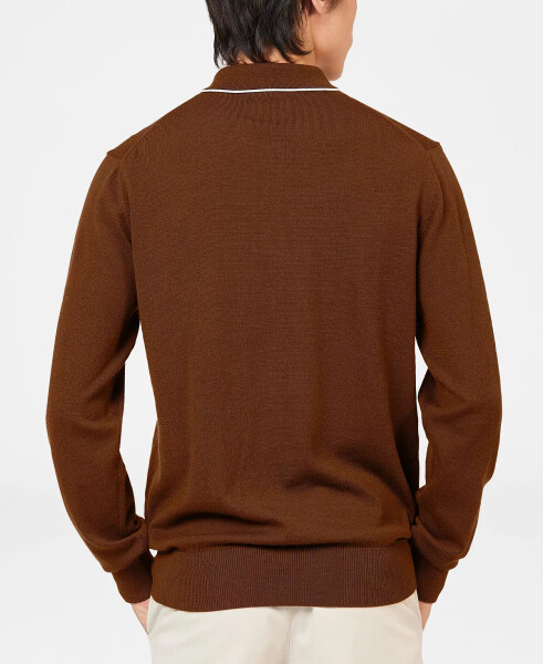 Erkaklar uchun Merino Yengil Tikilgan Polo Ko'ylak Utility Brown - 2