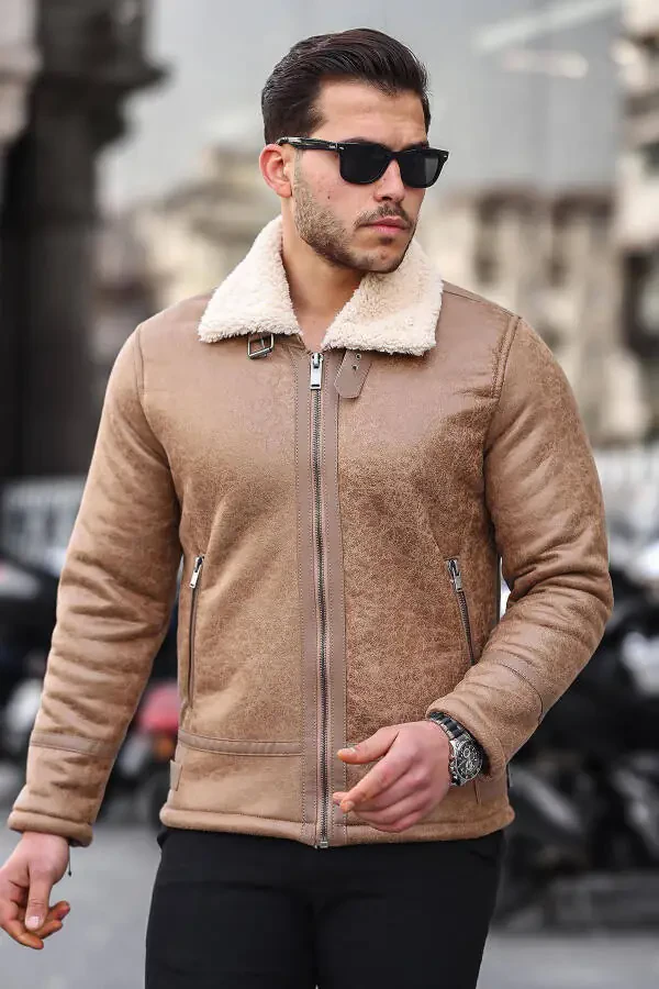 Erkaklar uchun mo'ynali zamsh ko'ylagi - 5