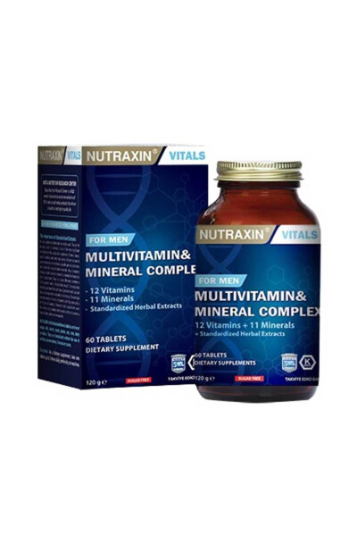 Erkaklar uchun Multi Vitamin va Minerallar Kompleksi Qo'shimcha Oziq-ovqat Mahsuloti 60 Tablet - 5