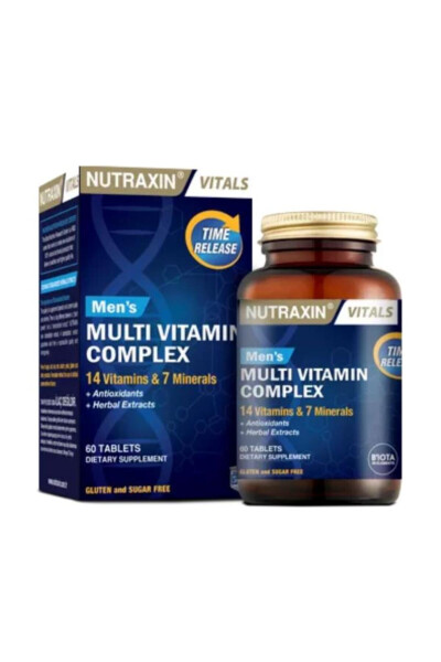 Erkaklar uchun Multi Vitamin va Minerallar Kompleksi Qo'shimcha Oziq-ovqat Mahsuloti 60 Tablet - 14