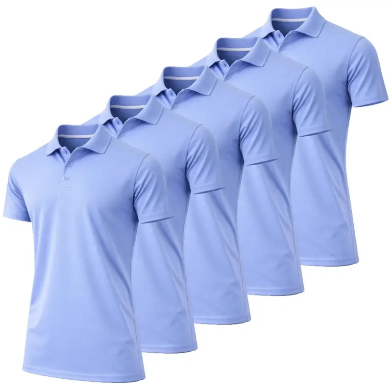 Erkaklar uchun namlikni yutadigan 5 dona polo futbolkasi (S-3XL) - 3