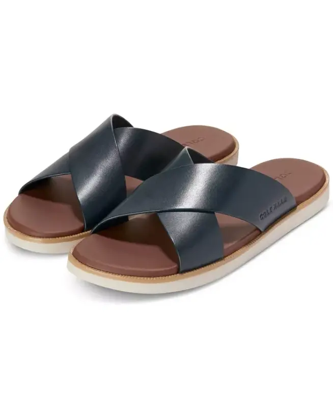 Erkaklar uchun Nantucket Cross Strap Slip-On Slide Sandallari - 8