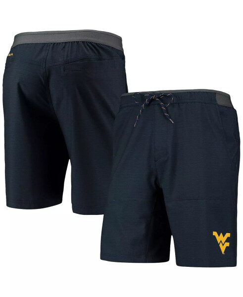 Erkaklar uchun Navy West Virginia Mountaineers Twisted Creek Omni-Shield Shortlari Navy - 1