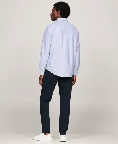 Erkaklar uchun oddiy kesimli Heritage Oxford ko'ylak - ko'k rang - 2