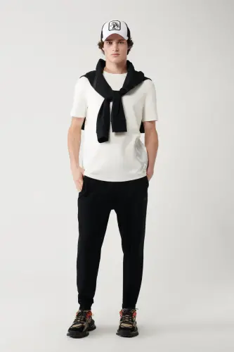 Erkaklar uchun oq bosilgan velosiped yoqasi yumshoq teginish oddiy moslashuvchan T-shirt A41y1328 - 5