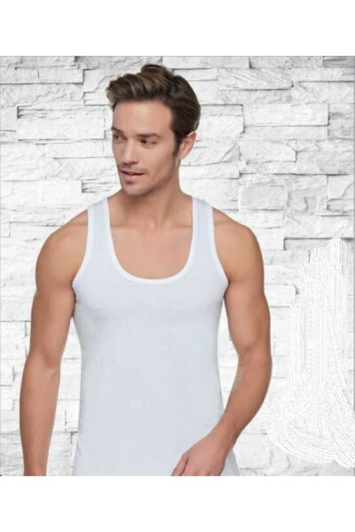 Erkaklar uchun oq rangli 2 ta to'plam 100% paxtadan tikilgan mayka 4XL-7 - TUTKU