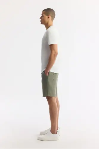 Erkaklar uchun oq Ultrasoft krujka bo'yinli oddiy muntazam o'lchamli Modal T-shirt B001171 - 3