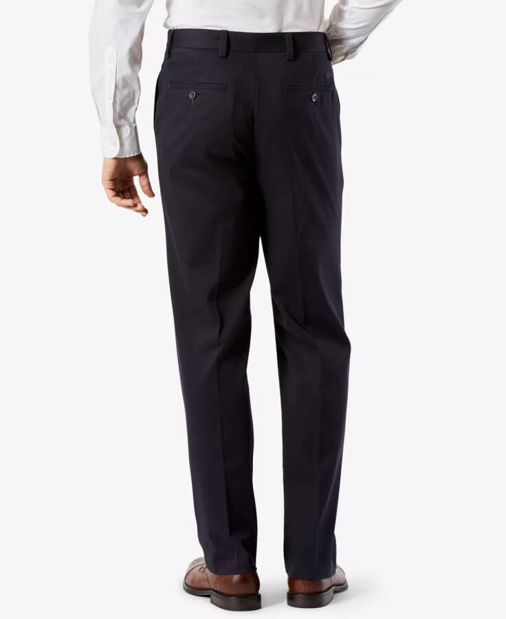 Erkaklar uchun oson klassik burmali mos keladigan xaki cho'ziluvchan shim Dockers Navy - 6