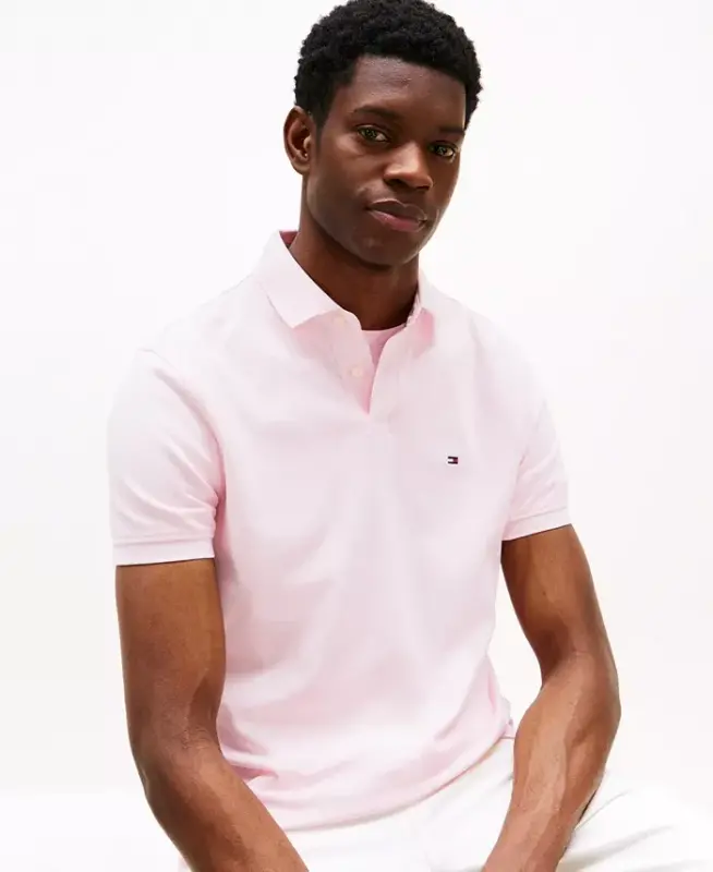 Erkaklar uchun paxta klassik kesimli 1985 Polo – och pushti - TOMMY HILFIGER
