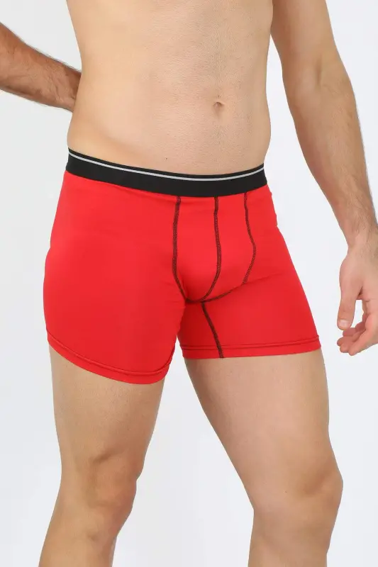 Erkaklar uchun Paxta Lycra Qizil 40133 - 1