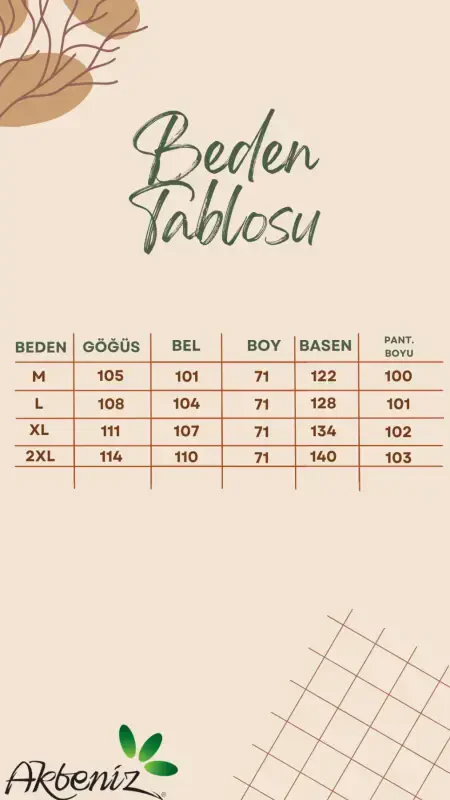 Erkaklar uchun paxta uzoq yengli piжаma to‘plami 6860 muz ko‘k - BÜYÜKBEDENIZ