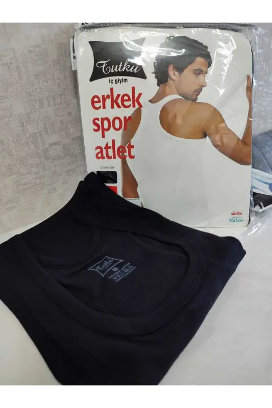 ERKAKLAR UCHUN PAXTALI SPORT MAYKKA - QORA - 1