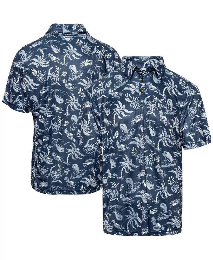 Erkaklar uchun PFG Navy Dallas Cowboys Super Terminal Tackle Omni-Shade Polo Ko'ylagi Navy - 1