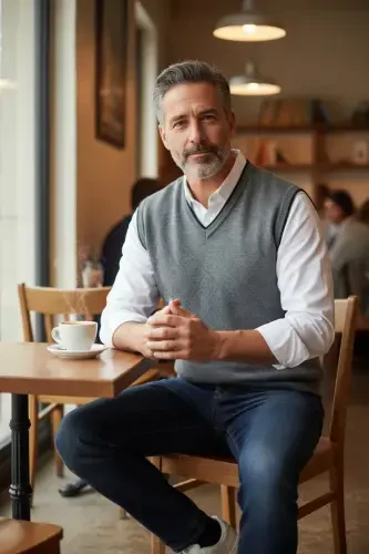 Erkaklar uchun po'lat to'qish interlok qishki qalin triko V bo'yinli triko to'qish tökilmaydigan ota-ona sviteri o'lchamli - KAMALI (1)