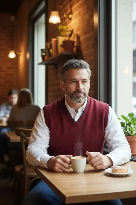 Erkaklar uchun po'lat to'qish Intersia qishki qalin trikotaj V bo'yinli trikotaj to'qish tüylenmez Dad ko'ylagi Oversize - 3