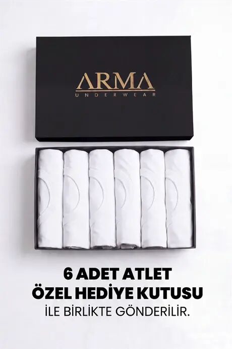 Erkaklar uchun Premium 100% Paxtali Oq Mayka 6 taroqli Maxsus Sovg'a Qutili Kuyov Bohchasi Sep Etish To'plami - 2