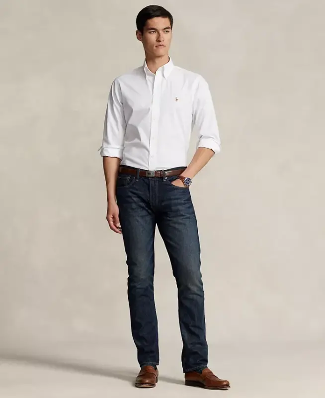Men's Purepress Cotton Oxford Shirt-White - 4