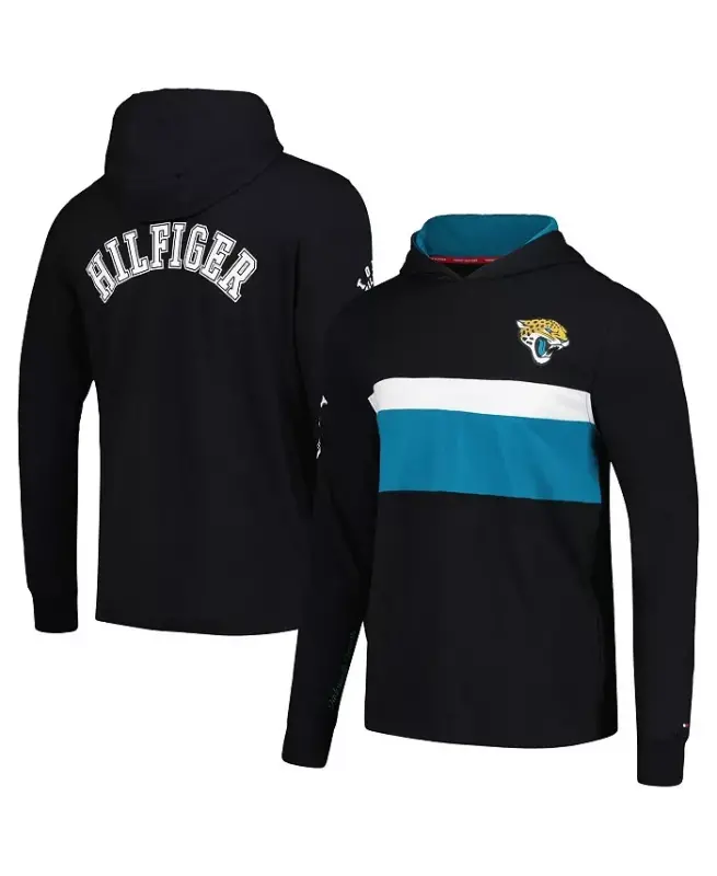 Erkaklar uchun qora Jacksonville Jaguars Morgan uzun yengli ko'ylagi-qora - TOMMY HILFIGER
