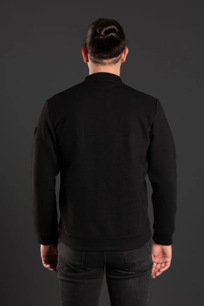 Erkaklar uchun qora naqshli kardigan - 6