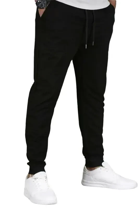 Erkaklar uchun qora rangli jogger shim - 1