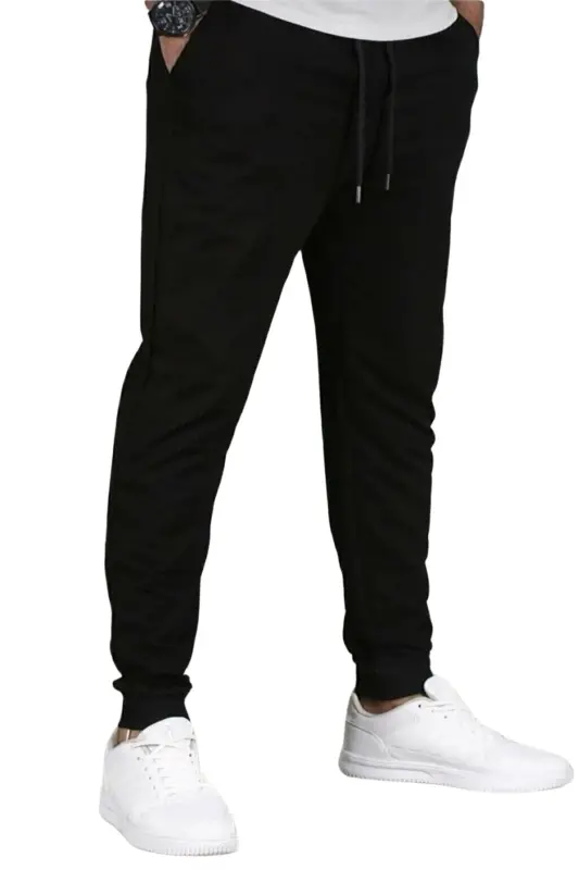 Erkaklar uchun qora rangli jogger shim - 4