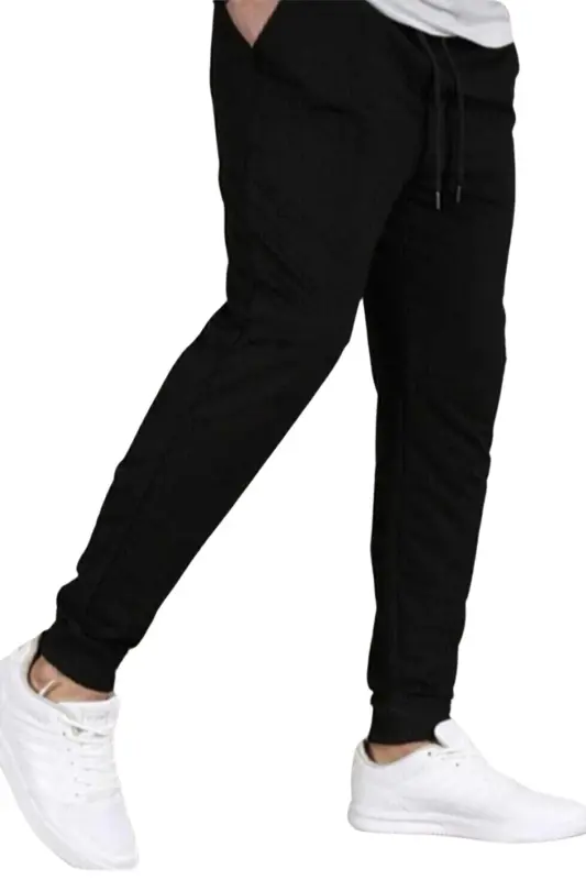 Erkaklar uchun qora rangli jogger shim - 6