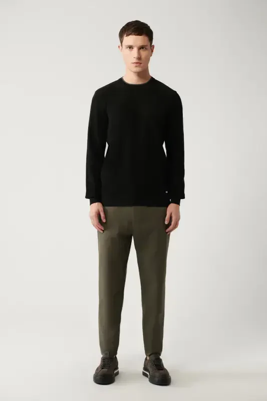 Erkaklar uchun qora trikotaj ko'ylagi - 6