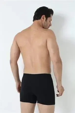 Erkaklar uchun qora tugmali ichki kiyim 3 dona 100% paxta pichan - 12