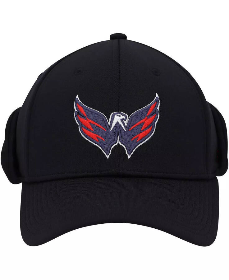 Erkaklar uchun qora Washington Capitals quloqcha Flex shlyapa Black - 3