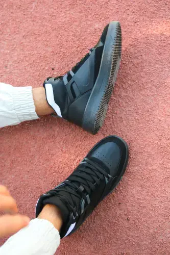 Erkaklar uchun qulay krossovkali bot 001263 Qora Tutun-Qora Tutun - 3