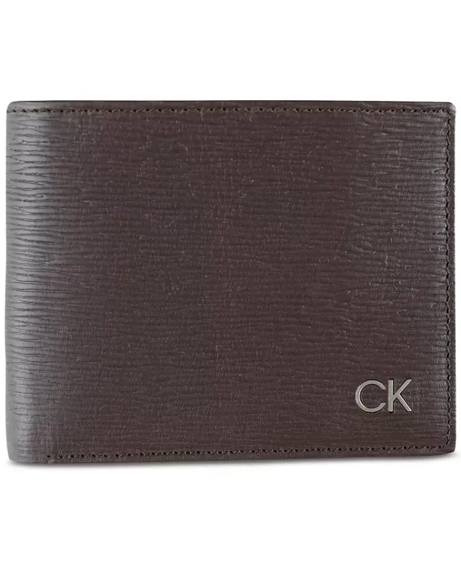 Erkaklar uchun RFID Slimfold Kengaytirilgan Sig'imli Hamyon - Jigarrang - CALVIN KLEIN