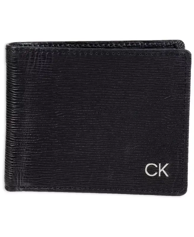 Erkaklar uchun RFID Slimfold Kengaytirilgan Sig'imli Hamyon-Qora - CALVIN KLEIN