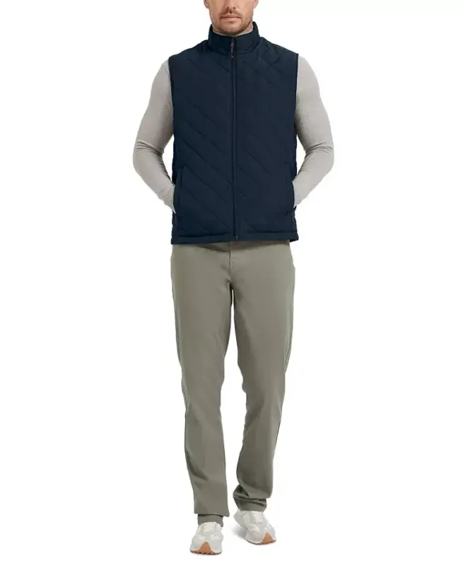 Erkaklar uchun rombsimon qavrilgan klassik jilet, Modazone uchun yaratilgan - Hawke Navy - 4