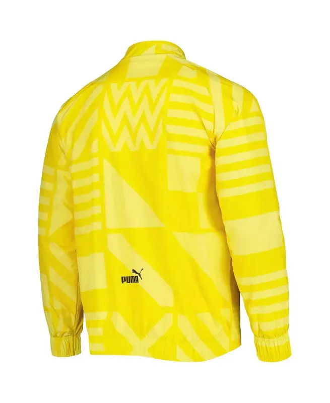 Erkaklar uchun Sariq Borussia Dortmund o'yin oldidan raglan to'liq fermuarli mashg'ulot ko'ylagi - Sariq - 2