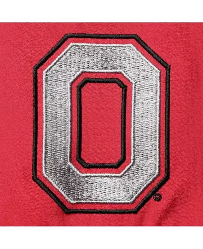 Erkaklar uchun Scarlet Ohio State Buckeyes Big and Tall Tamiami Omni-Shade tugmali ko'ylagi – Scarlet - 4