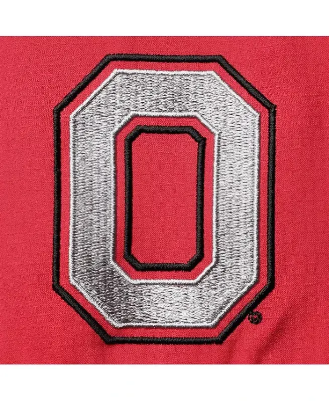 Erkaklar uchun Scarlet Ohio State Buckeyes Big and Tall Tamiami Omni-Shade tugmali ko'ylagi – Scarlet - 4