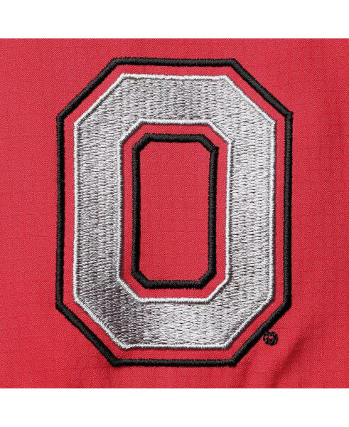 Erkaklar uchun Scarlet Ohio State Buckeyes Big and Tall Tamiami Omni-Shade tugmali ko'ylak Scarlet - 5