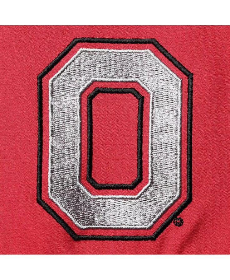 Erkaklar uchun Scarlet Ohio State Buckeyes Big and Tall Tamiami Omni-Shade tugmali ko'ylak Scarlet - 5